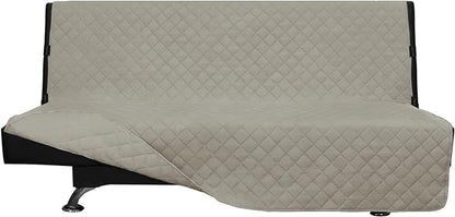 Easy-Going Reversible Couch Cover, Large Futon Sofa, Beige/Beige | Machine Washable Slipcover For Dogs, Water Resistant Furniture Mat For Living Room, Non-Slip Sofa Cover, Pet Friendly