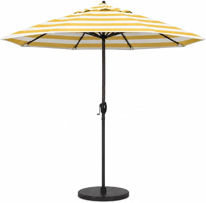 Formosa Covers - 9ft Market Patio Umbrella Replacement Canopy - 6 Ribs Top Canvas - Olefin UV Protective and Water Resistant Umbrella Fabric - Premium Quality Replacement Canopy Cover ONLY (Cabana Yellow)