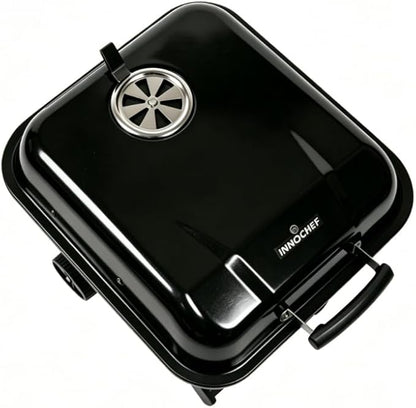 Portable Charcoal Grill, Tabletop BBQ Grill, Foldable Camping Grill, Outdoor Grill for Picnic, Tailgating, Travel, Porcelain-Enamel Grates, Adjustable Air Vent