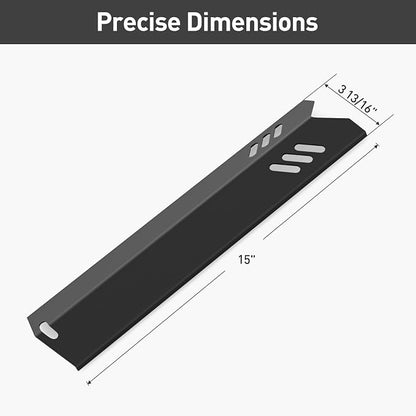 SHINESTAR Grill Heat Plates Replacement Parts for Academy Sports (FSOGBG1107), Backyard Grill (BY12-084-029-98, GBC1255W), Outdoor Gourmet （FSOGBG1107, 15" x 3-13/16", 5-Pack, for 5-Burner Grills