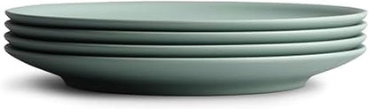 Year & Day Outdoor Set of 4 Unbreakable Lightweight Dinner Plates, Plant Derived, Palm Green, 10.6 inch