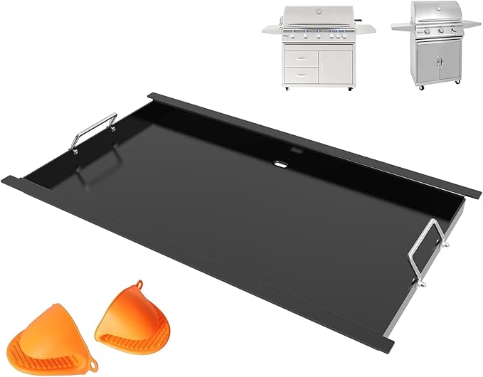 Full Size Griddle Insert for Blaze Grill 4/5 Burner Gas Grill, Non-stick Flat Top Griddle Plate Replacement for BLZ-4LTE BLZ-5 Summerset Sizzler 32"" & 40'', RCS RJC32A, 29''L x 17.9''W Carbon Steel