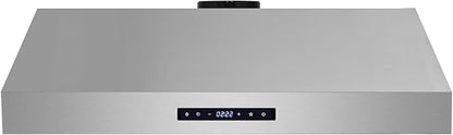 COSMO UMC30 30 in. Haven Collection 380 CFM Ducted Under Cabinet Range Hood, LED Lights, Touch Controls, Stainless Steel