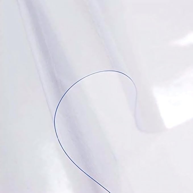 sancua Clear Plastic Table Cover Protector Waterproof Tablecloth 54x78 Inch | Vinyl PVC Rectangle Table Cloth, Oil Spill Proof Wipe Clean, For Dining Tables, Parties & Camping, Crystal Clear