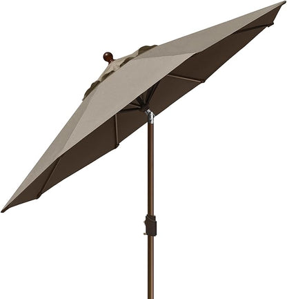 EliteShade USA 10-Year-Non-Fading 9Ft Market Patio Umbrella, UPF 50+ UV Protection Performance Sun Umbrella, Heavy Duty Commercial Grade Outdoor Table Umbrella with Crank & Tilt, Windproof Vented Top for Garden, Pool, Deck and Outdoor Playsets, Taupe