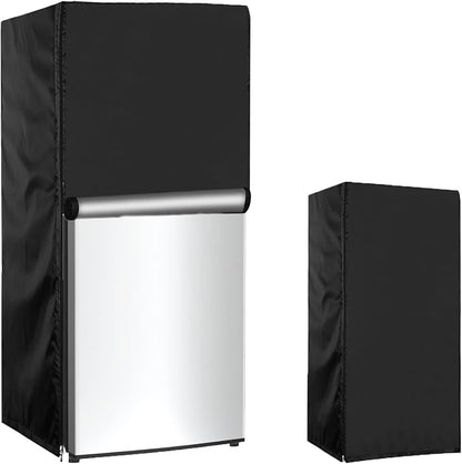 Mini Refrigerator Cover 21''W x 21''D x 46''H,Suitable for 4.0-4.5 Cu.Ft Mini Fridge/Small Refrigerator, 600D Oxford Washable, Reusable, Front can be opened, Black
