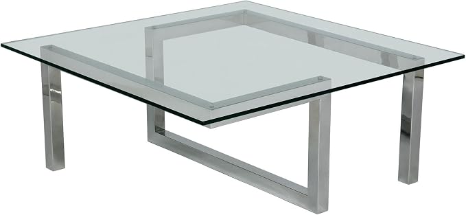 Tempered Glass Table Top 32 Inch Square Flat Polished Edge Clear Surface 1/4 Inch Thick for Home Office or Outdoor Furniture by Fab Glass and Mirror