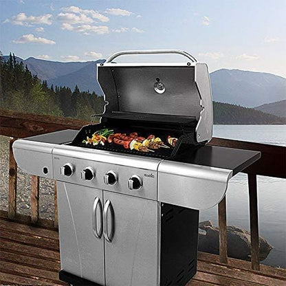 Grill Replacement Parts for Charbroil 463449914, 463241113 Gas Grills, Pipe Burner Tube, Heat Plate Tent Shield, Crossover Tube for CharBroil Commercial 4-Burner Gas Grills