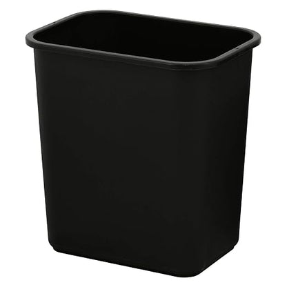 United Solutions 7.7 Gallon Trash Wastebasket, 12 Pack, Black, Under Desk | Slim 30.8-quart bins fit small spaces in offices, kitchens, dorms, and homes with an easy-to-clean design