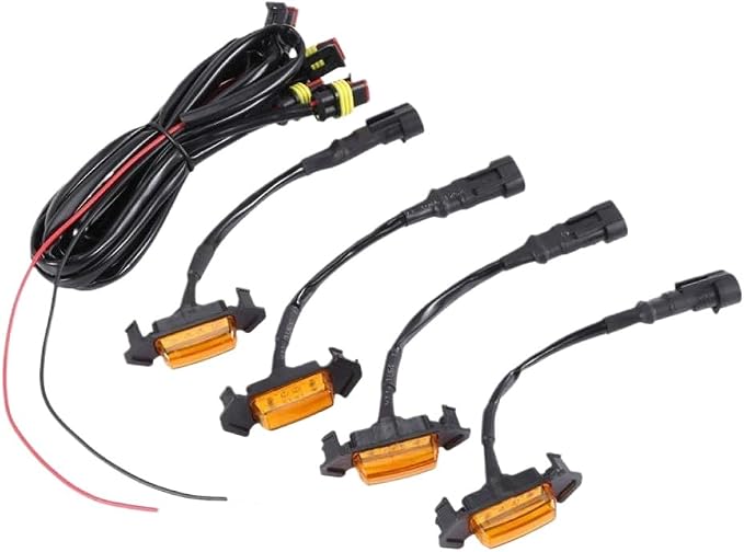 Set Of 24 Grille Amber LED Lights Kit Compatible With Tacoma TRD Grill 2016 2017 2018