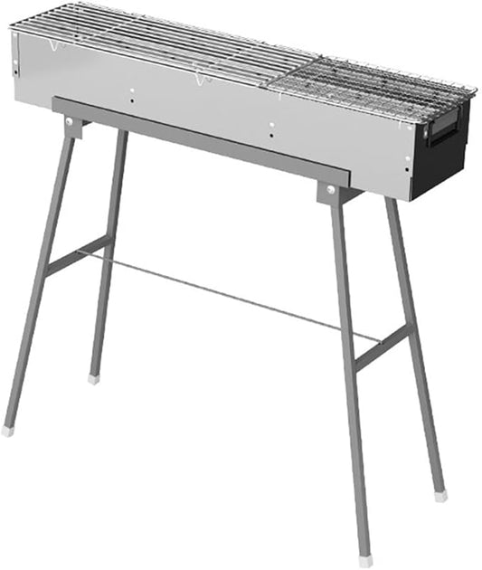 Barbecue Grill,Portable Charcoal Foldable Grill, 80cm Grills Outdoor Cooking for Travel, Camping Smoker BBQ Grill for Outdoor Cooking,Camping,Backyard (Color : /Silver, Size : C)