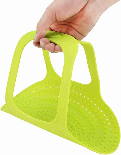 Heat Resistant Turkey Lifter, Silicone Roasting Rack Non Stick, Food Grade Silicone Non Stick Turkey Lifter with Anti Scald Feature Turkey Lifter for Roasts (Green)