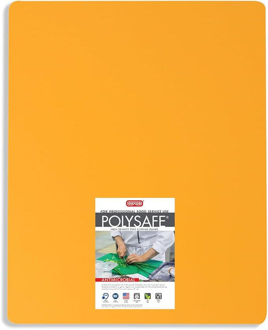 Dexas NSF Certified Polysafe Pastry Board, 16 x 20 inches, Reversible Kitchen Cutting Board, Yellow