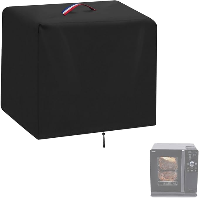 BBQ Grill Cover for GE Profile Indoor Pellet Smoker, Waterproof 600D Outdoor Smoker Covers Electric Grills Covers - 17" W x 20.5" D x 16" H