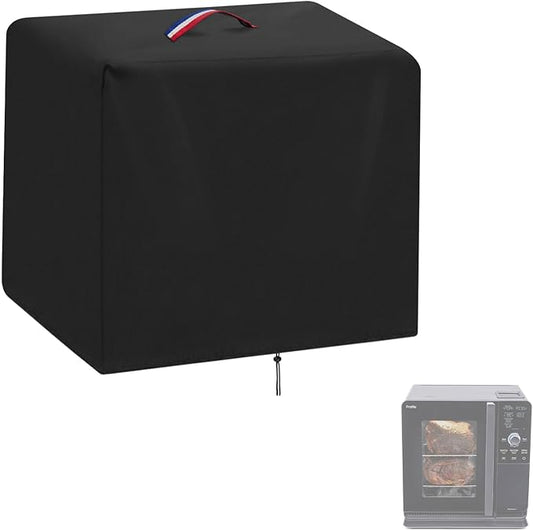 BBQ Grill Cover for GE Profile Indoor Pellet Smoker, Waterproof 600D Outdoor Smoker Covers Electric Grills Covers - 17" W x 20.5" D x 16" H
