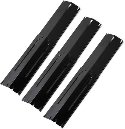 Universal Adjustable Grill Heat Plate Replacement for Gas Grill, Porcelain Steel Heat Plate Shield, Flavorizer Bar, Extends from 11.75" Up to 21" L (Pack of 3)