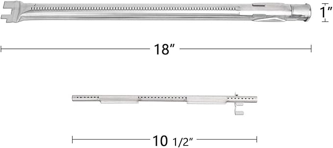 Hongso 69785 Burner Tubes Kit, 15.3" Flavorizer Bars 7635 67045, Replacement Parts for Weber Spirit 2 Burner 200 Series I & II E210 S210 E215 E220 S220, Weber II GS4 Gas Grills (with Up Front Controls