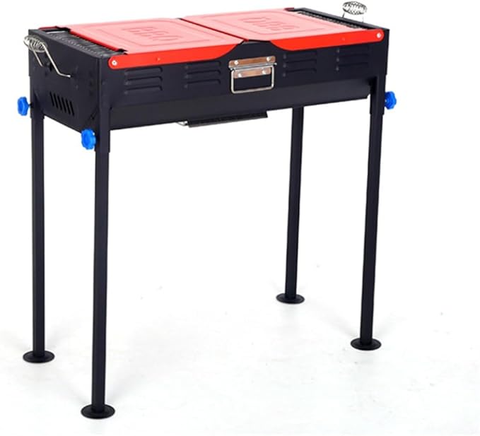 Portable Charcoal Grill for Camping BBQ Grills Outdoor Barbecue Grill Folding Stove with Sturdy Tripod, Lightweight and Easy Carry,120 * 31 * 65Cm-D