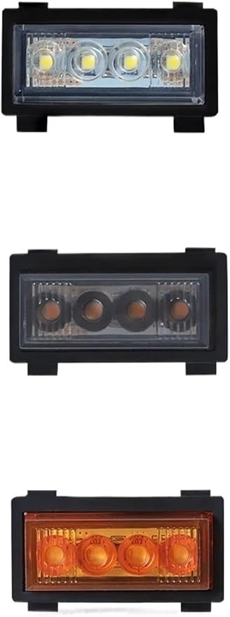 4PCS Grille Lights Compatible With jeep Compatible With Wrangler JL 2018 2019-2023 Front Grid Warning DRL Daytime Running Lamp Daylights Car Parts 12V(Clear shell white)