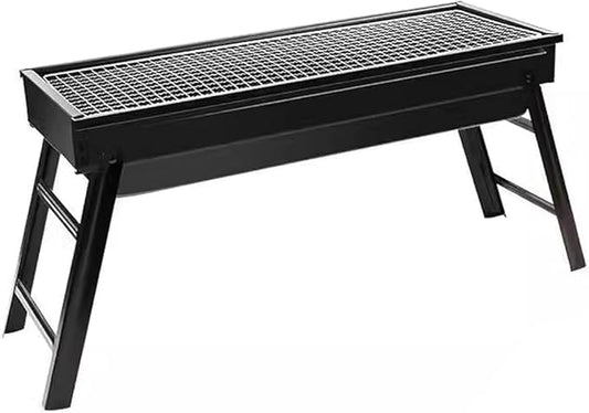 Foldable Leg Portable Charcoal Grill, Outdoor Camping Picnic Barbecue Grill with Accessories