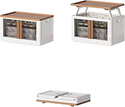 Portable Folding Camping Table with Storage Box, Outdoor Picnic Table