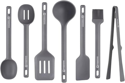 Wagensteiger Dark Gray Silicone Tongs : Easy grip Design with Heat Resistant, Non-stick Cookware Safe, BBQ Grill Tool for Flipping Grabbing Serving, Lightweight Structure (11.42 inch Long)