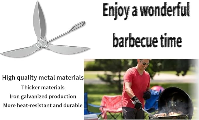 18-1/2-Inch Grills One-Touch Cleaning System Kit, Fits 7444 Weber Grill Replacement Parts Thicker, Sturdy, Heat Resistant, Easy to Install, Silver