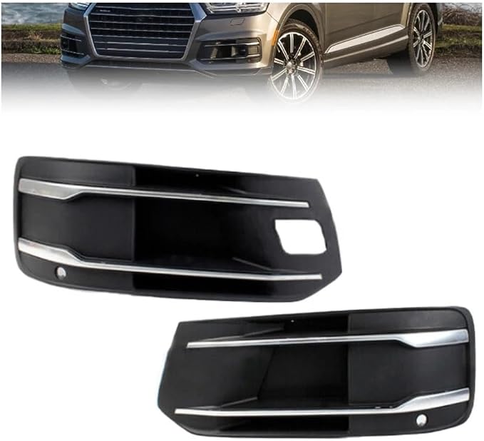 Front Grille Grill Frame Q7 2016 2017 2018 2019 Fog Lights Grill Fog Lamp Shade Fog Light Grille Front Bumper 4M0807151