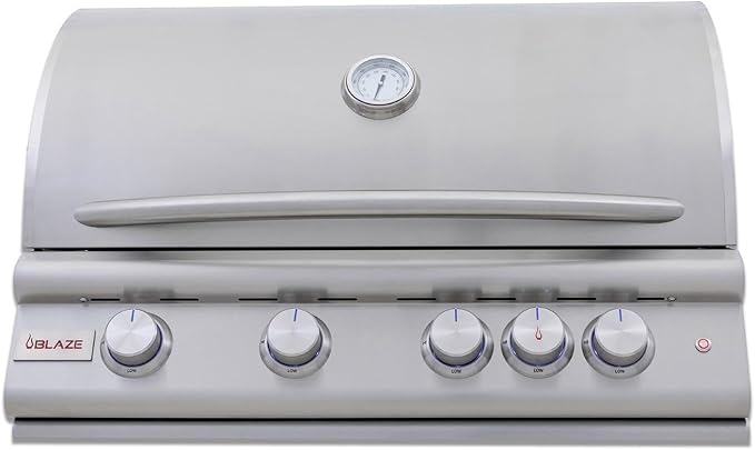 Blaze Gas Grill | 32-inch Built-in Natural Gas Grill | 4 Burner BBQ | Premium Outdoor Kitchen Grilling Experience | Best in Class Warranty | LTE+ | BLZ-4LTE3-NG