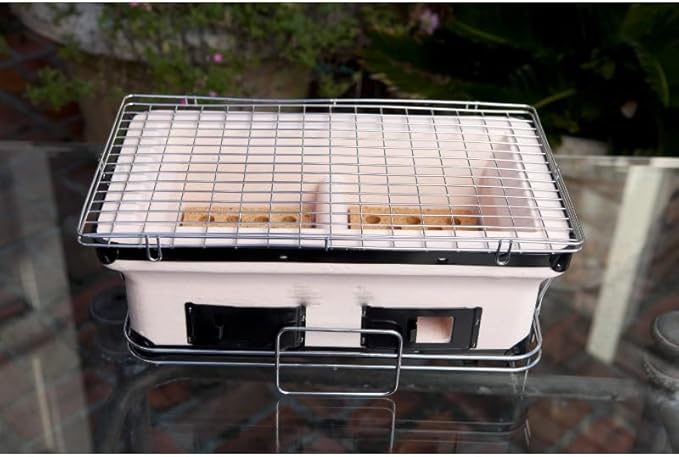 Portable Charcoal Grill for Camping BBQ Grills Outdoor Barbecue Grill Camping Grill with 157 Sq In Cooking Area,LightGrey-D