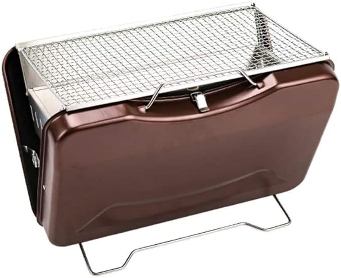 Barbecue Charcoal Grill Portable Charcoal Grill Foldable BBQ Grill Outdoor Picnic Patio Backyard Travel Beach Wild Cooking Charcoal BBQ Grill(B)