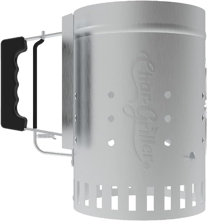 Char-Griller® Charcoal Grill Chimney Starter with Quick Release Trigger for Quickly Lighting BBQ Coals, Compatible with Any BBQ Charcoal Grill, 12-Inch & Masterbuilt Fire starters, 48 count