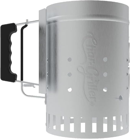 Char-Griller Charcoal Chimney Starter + Masterbuilt Lump Charcoal (16 lbs)