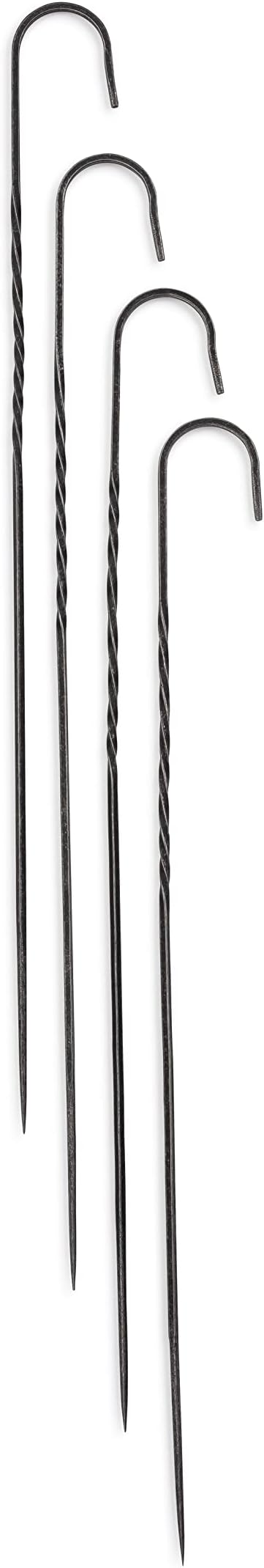 Barebones Cowboy Grill Steel Skewers Set of 4 - Grill Accessories for Outdoor Cooking and Fire Pits - Shish Kabob Skewers and Smores Sticks