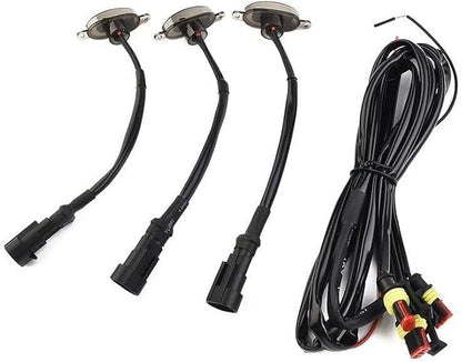 3X Smoked LED Grille Lights for Toyota RAV4 2019-2021 White for drl Marker Lamps Waterproof Play