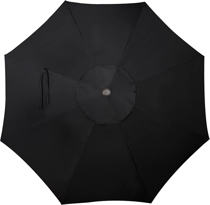9' Outdoor Patio Umbrella, Outdoor Table Umbrella, Yard Umbrella, Market Umbrella with 8 Sturdy Ribs, Push Button Tilt and Crank