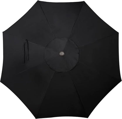 9' Outdoor Patio Umbrella, Outdoor Table Umbrella, Yard Umbrella, Market Umbrella with 8 Sturdy Ribs, Push Button Tilt and Crank