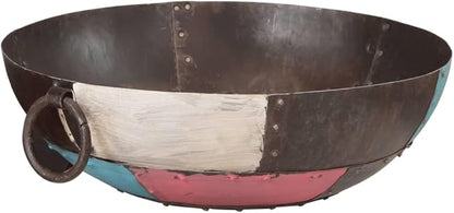 21.7 Inch Iron Fire Pit, Portable Outdoor Fire Bowl for Backyard, Patio, and Garden Heating with Three Sturdy Legs and Convenient Handles
