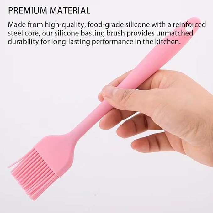 Silicone Basting Pastry Brushes Set, 2 Pcs Heat Resistant Kitchen Cooking Baking Brush for Oil Butter Sauce BBQ Grill, BPA Free, Dishwasher Safe, 8&10 inch