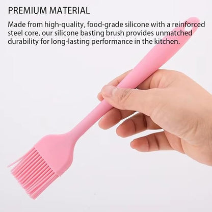 Silicone Basting Pastry Brushes Set, 2 Pcs Heat Resistant Kitchen Cooking Baking Brush for Oil Butter Sauce BBQ Grill, BPA Free, Dishwasher Safe, 8&10 inch