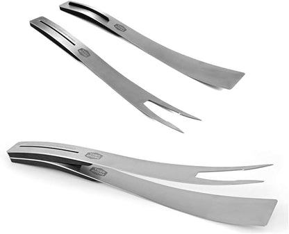 Proud Grill Connect it Magnetic BBQ Tool Set - 2 Piece Grill Tools, 4 Uses-in-1 Connect Spatula, Fork, Tongs & Server, Stainless Steel Grilling Utensils, Premium Gifts for Men, Outdoor BBQ Accessories