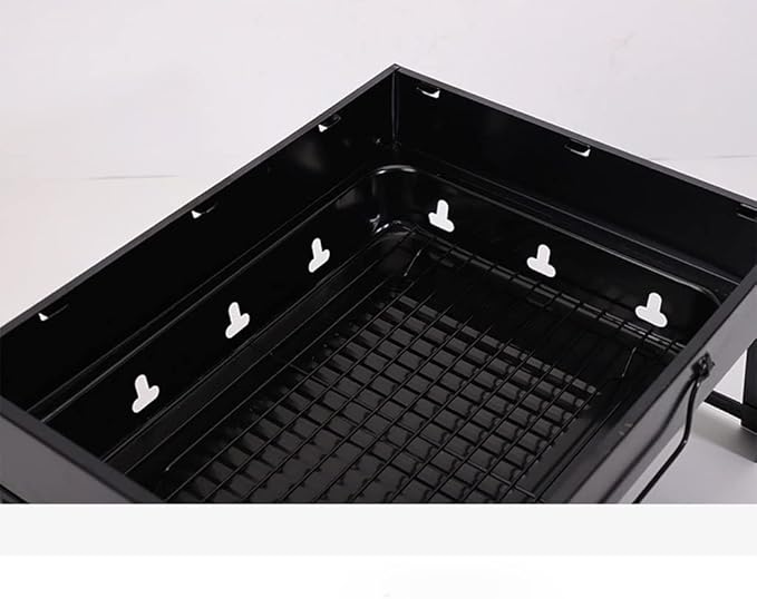 BBQ Grill Outdoor Bbq Grills Patio Stainless Steel Charcoal Grill Stove Outdoor Camping Picnic Burner Accessories Tools (Color : A, Size : 35 * 27 * 20cm) (Black 43 * 29 * 24cm)