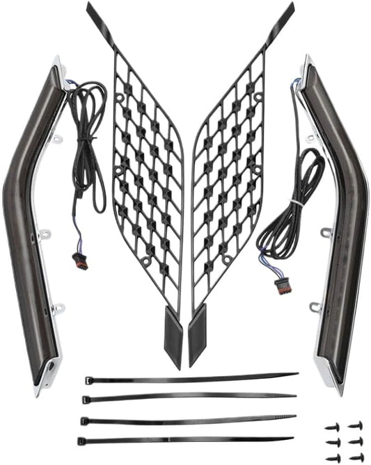 LED Radiator Grill Panel Light Compatible With Goldwing 1800 GL1800 Tour 2018 2019 2020 2021 2022 2023 2024(Smoke Lens)