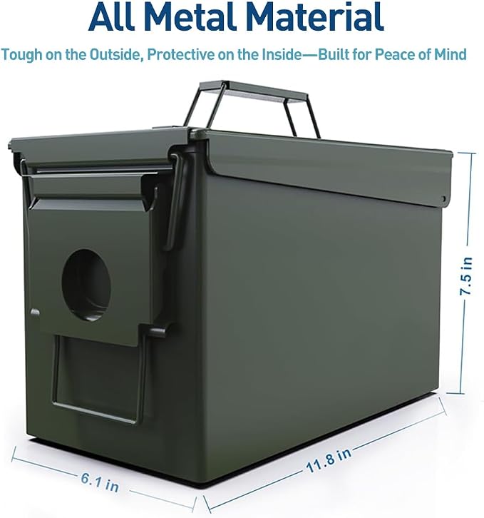HARDROCK Metal Ammo Can, Ammo Box