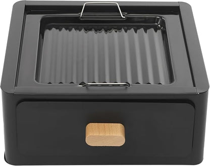 Portable Charcoal Grill, Small Tabletop BBQ Grill Household Barbecue Stove, Legs Foldable Barbeque Grill Set w/Charcoal Basin Furnace Body Baking Tray Grill Mesh, for Outdoor Camping and Picnics