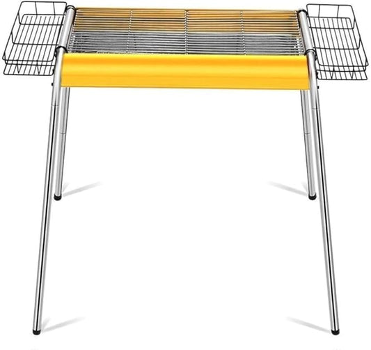 A-Guld Portable Charcoal Grill Stainless Steel BBQ Grill for Outdoor Camping Picnics, Compact Camping BBQ Grills and Outdoor Barbecue Grill for Travel Beach Backyard