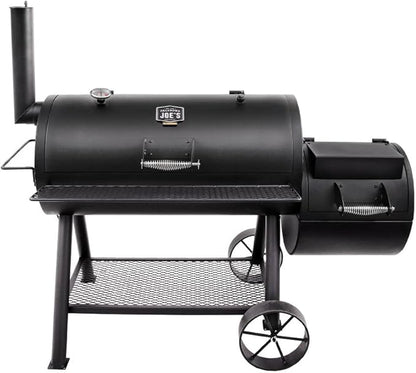 Oklahoma Joe's Longhorn Offset Charcoal Smoker and Grill with 1060 sq. in. Cooking Area in Black