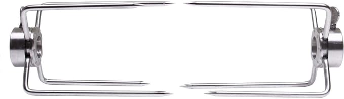 Fire Magic Rotisserie Meat Forks 3613, Set of 2 Heavy Duty Gas Grill Rotisserie Kit Spit Prong, Nickel Plated, Fits Elite, Monarch, Regal I and Regal II BBQ Grills