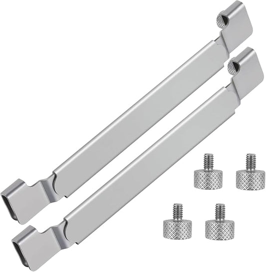 Griddle Spatula Holder, 6.5-10.2 Inch Adjustable Stainless Steel Grill Tool Hold Rack for Blackstone, Camp Chef, Royal Gourmet(2 Pack/Silver)