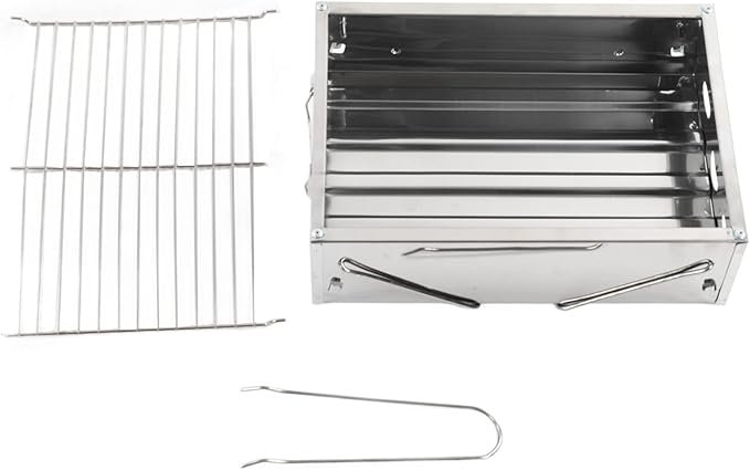 Portable Charcoal Grill, Foldable Stainless Steel Grill for Outdoor Picnic Cooking